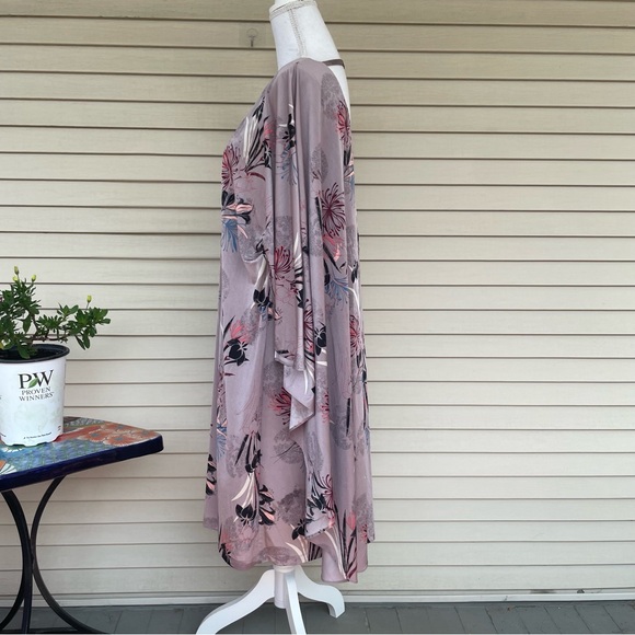 BIBA Floral Cape Dress Size 20 - Picture 2 of 11